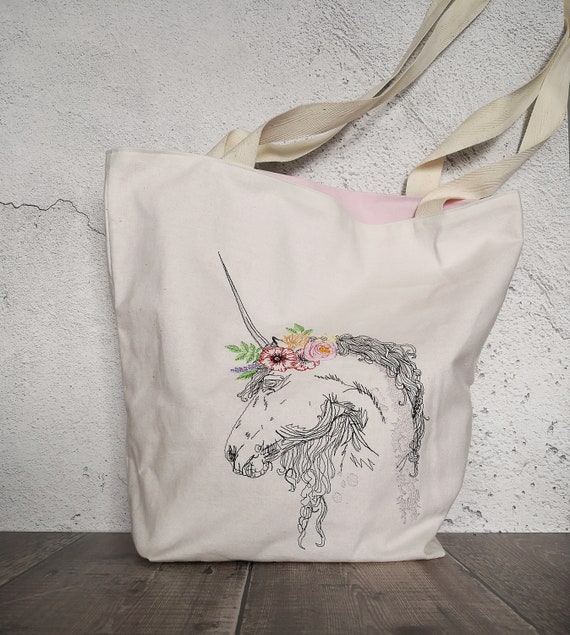 unicorn beach bag