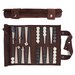Travel Backgammon Set genuine leather 