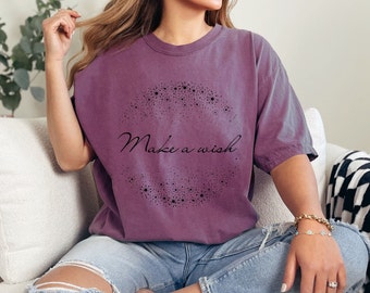 Make a Wish, Dandelion Shirt, Yoga Shirt, Wildflower Shirt for her, Spiritual Shirt For Women, Flower Shirt, Floral, Inspirational Shirt