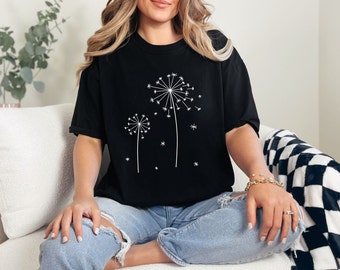 Dandelion Shirt, Yoga Shirt, Wildflower Shirt, Spiritual Shirt For Women, Flower Shirt, Floral, Inspirational Shirt