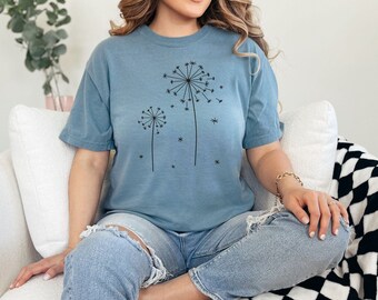 Dandelion Shirt, Yoga Shirt, Wildflower Shirt, Spiritual Shirt For Women, Flower Shirt, Floral, Inspirational Shirt