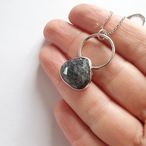 Raw Sapphire Necklace,  Unique Sapphire Necklace, Only One Piece Custom Design Necklace, September birthstone necklace, sapphire pendant