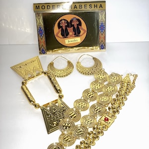 Bilen Jewelry Set / Eritrean Jewelry Set / African Jewelry Set / Habesha jewelry / Eritrean wedding Jewelry / African Wedding Gift /