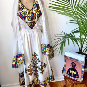 Ethiopian traditional dress / Eritrean Dress / Modern Habesha Kemis / Zuria / custom order / Any Color / 3 - 5 weeks to deliver