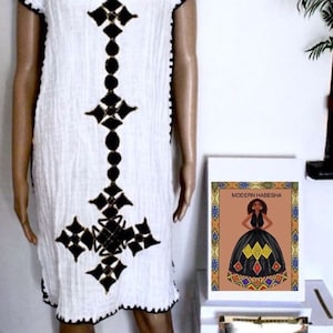 Ethiopian traditional dress / Eritrean Dress / Modern Habesha Kemis / Zuria / custom order / Any Color / 3 - 5 weeks to deliver