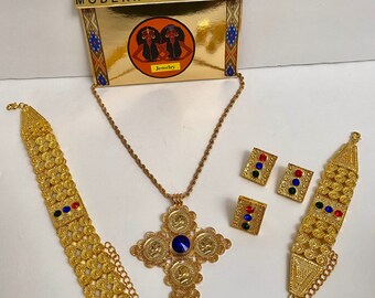 Ethiopian Jewelry Set / Eritrean Jewelry Set / African Jewelry Set / Habesha jewelry / Ethiopian wedding Jewelry / African Wedding Gift /