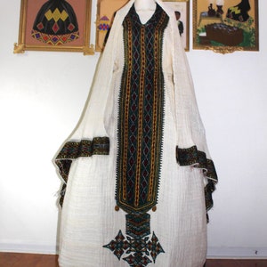 Axum Fetel Habesha Kemis / Ethiopian Traditional Dress / Zuria /