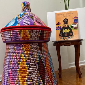 Mesob / Ethiopian Mesob / Eritrean mesob / handwoven basket / Habesha kemis / African decor / Ethiopian decor / Ethiopian dress