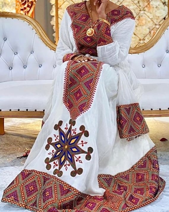Habesha Ethiopian Traditional Dresseritrean Dresshabesha Kemiszuriahabeshakemis Ph 
