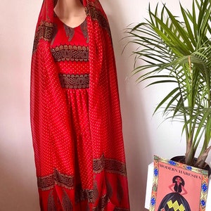 Ethiopian chiffon dress / Eritrean Dress / Habesha Kemis / Zuria / custom order / 3 - 6 weeks to deliver