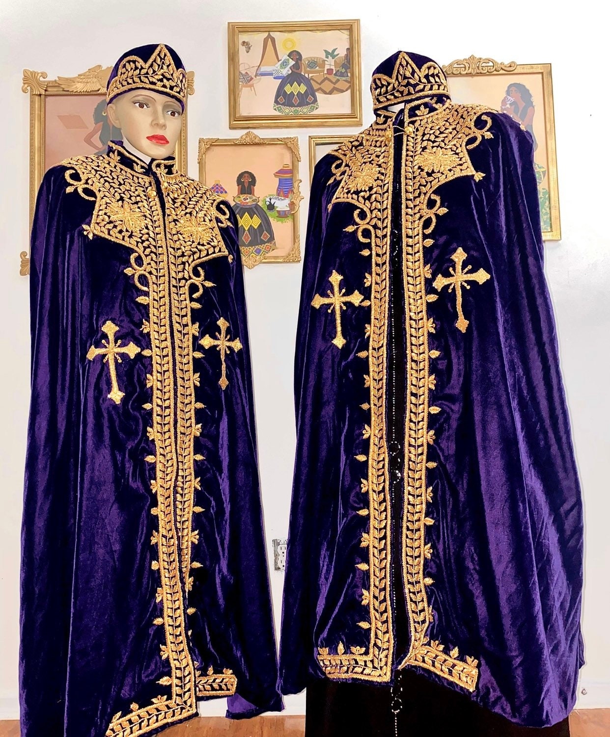 Purple Ethiopian Kaba: Embroidered Wedding Dress - Etsy Purple Ethiopian Kaba: Embroidered Wedding Dress - Etsy