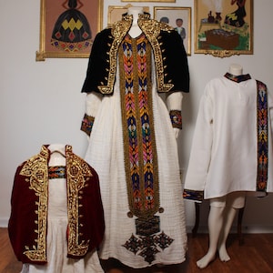 Axum Fetel Habesha Kemis / Ethiopian Traditional Dress / Zuria /