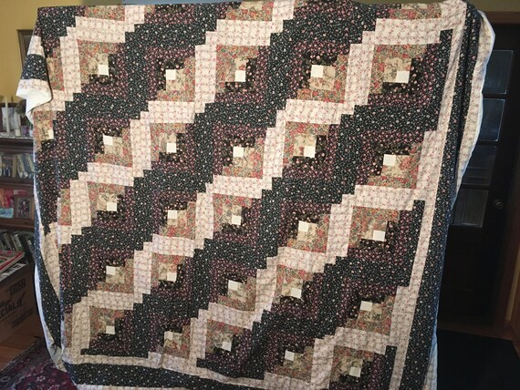 Log Cabin Duvet Cover Homemade Machine Sown 88x88 Etsy