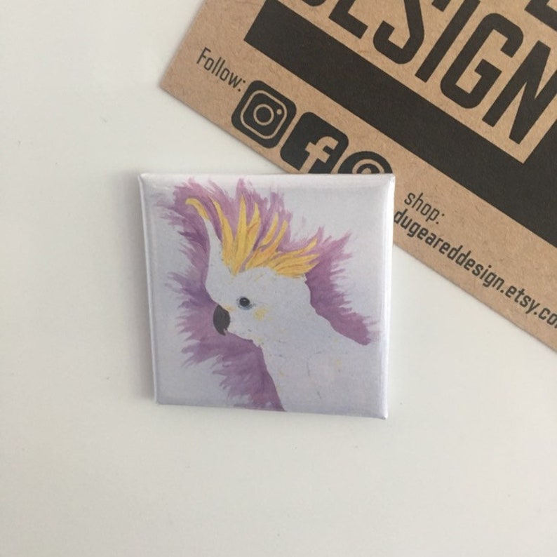 Square Cockatoo Fridge Magnet