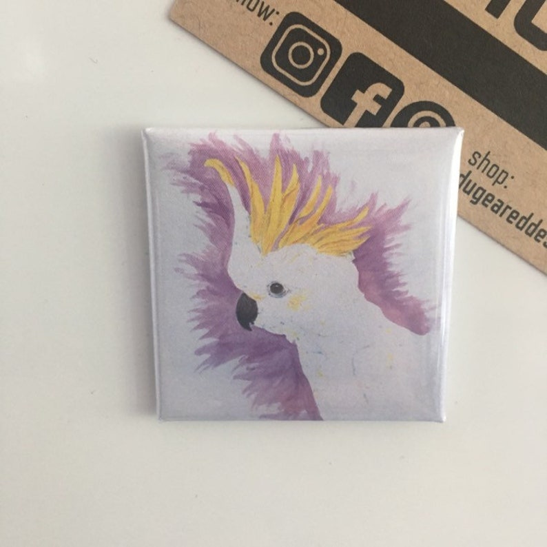 Square Cockatoo Fridge Magnet