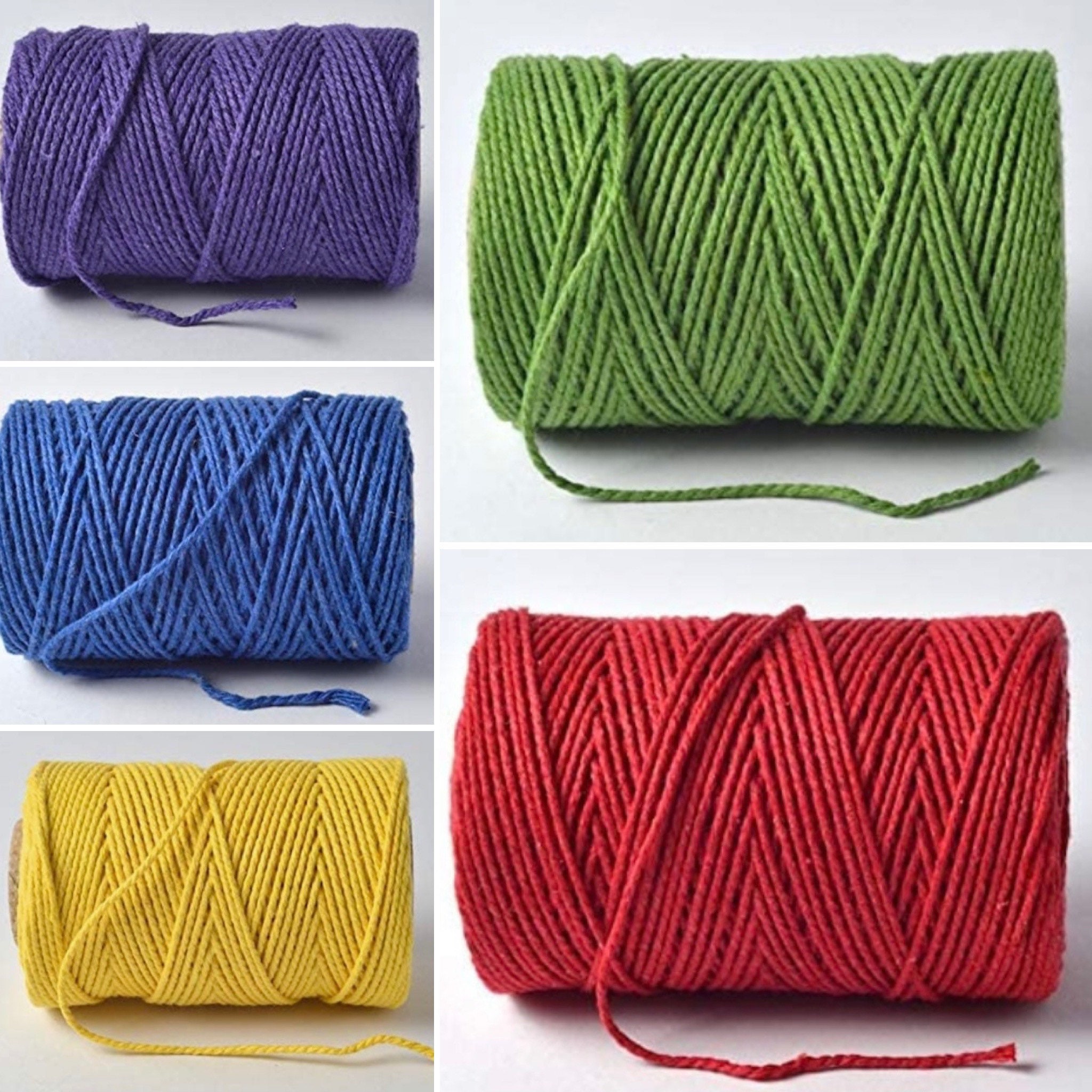 Coloured Twine Packs 50m 5 colours x 10m each various Etsy