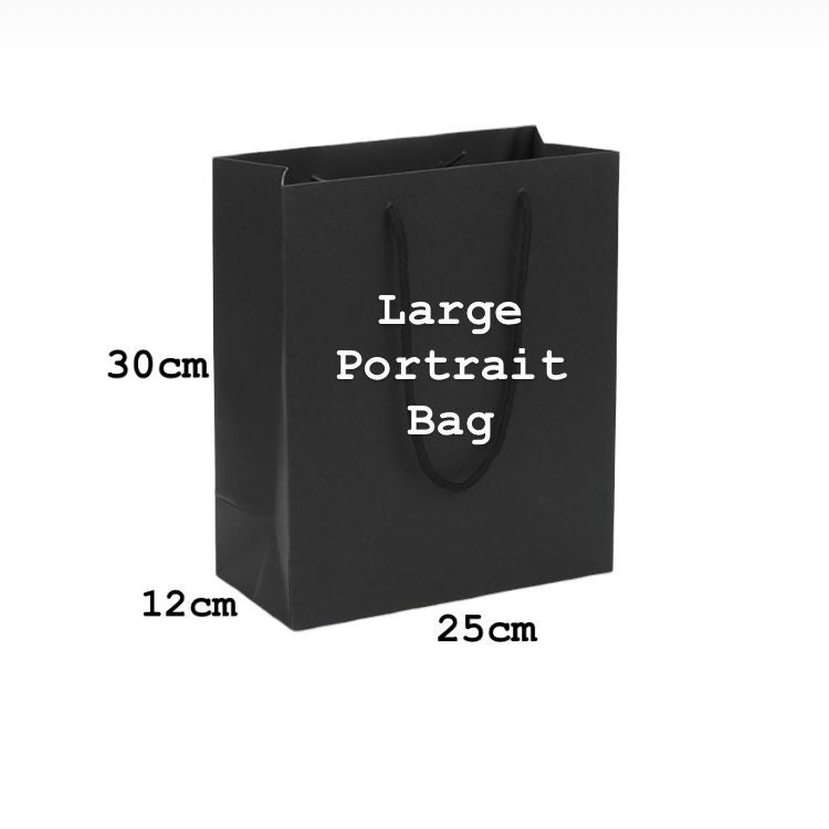 Large Gift Bags Black/ White/ Natural Kraft With Rope Etsy UK