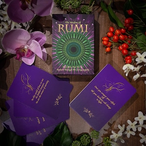 56 Cartas / La Sabiduría de Rumi Tarjetas de Mensajes Inspiradores / Tarjetas Inspiradoras / Tarjetas Motivacionales / Baraja de Cartas