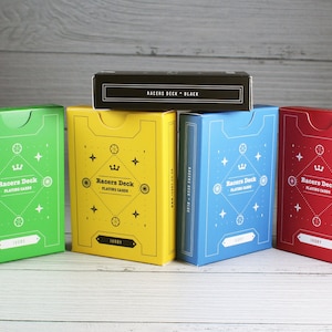 Bundle! All 5 Colours of our Bicycle Playing Cards - Racers - Presents for cycling lovers & cycling enthusiasts