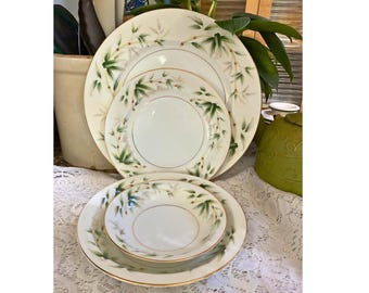 Service de vaisselle vintage Yamaka SouthWind en bambou, Japon
