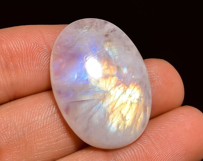 29X21X7 mm JMK-4447 Amazing Top Grade Quality 100/% Natural Rainbow Moonstone Oval Shape Cabochon Loose Gemstone For Making Jewelry 36 Ct