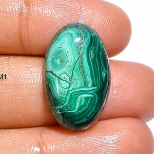 Cabochon en malachite, pierre précieuse à dos plat polie à la main pour la fabrication de bijoux, pierre semi-précieuse naturelle pour bijoux