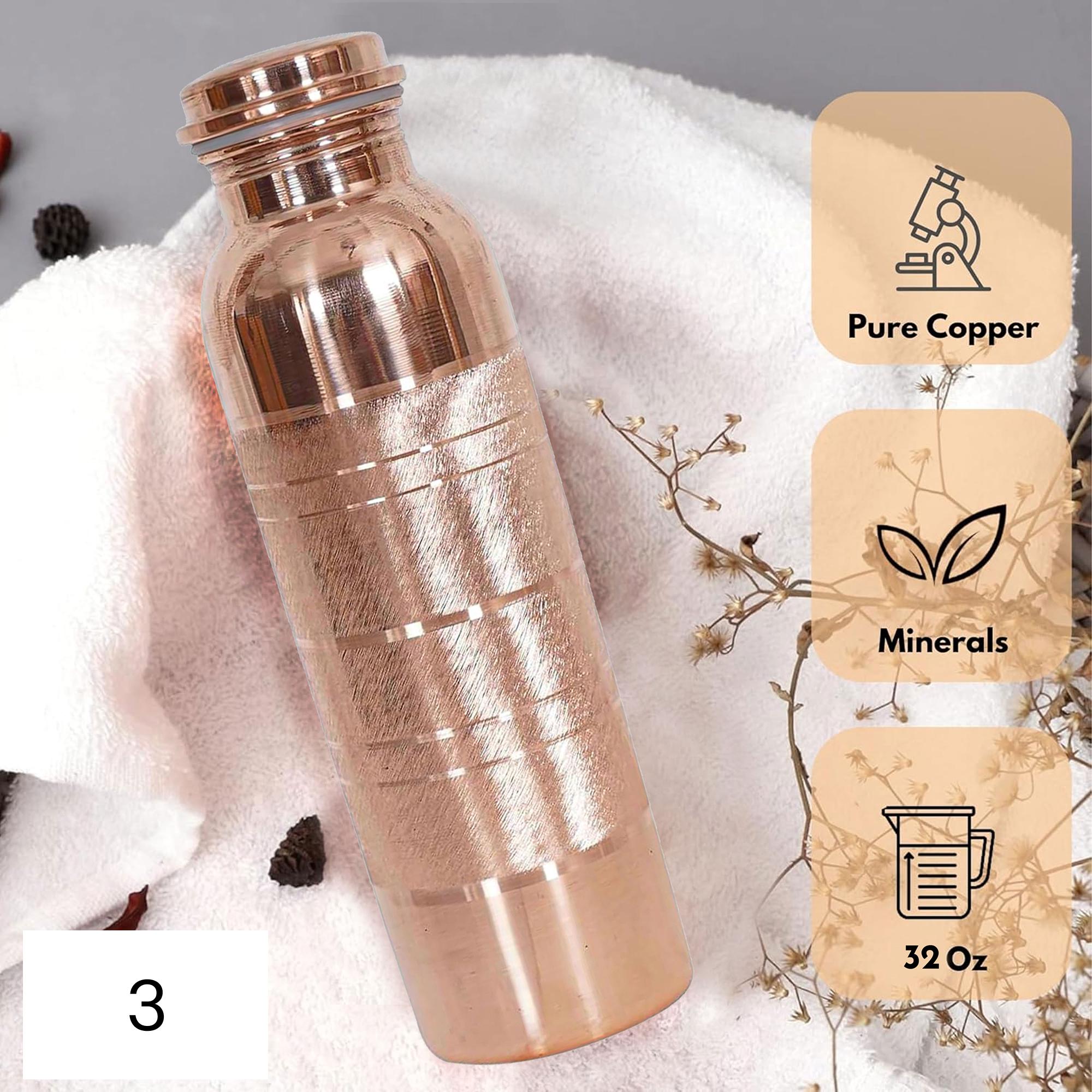 Ayurveda 100% Pure Water Copper Bottle 1 L Copper Bottle