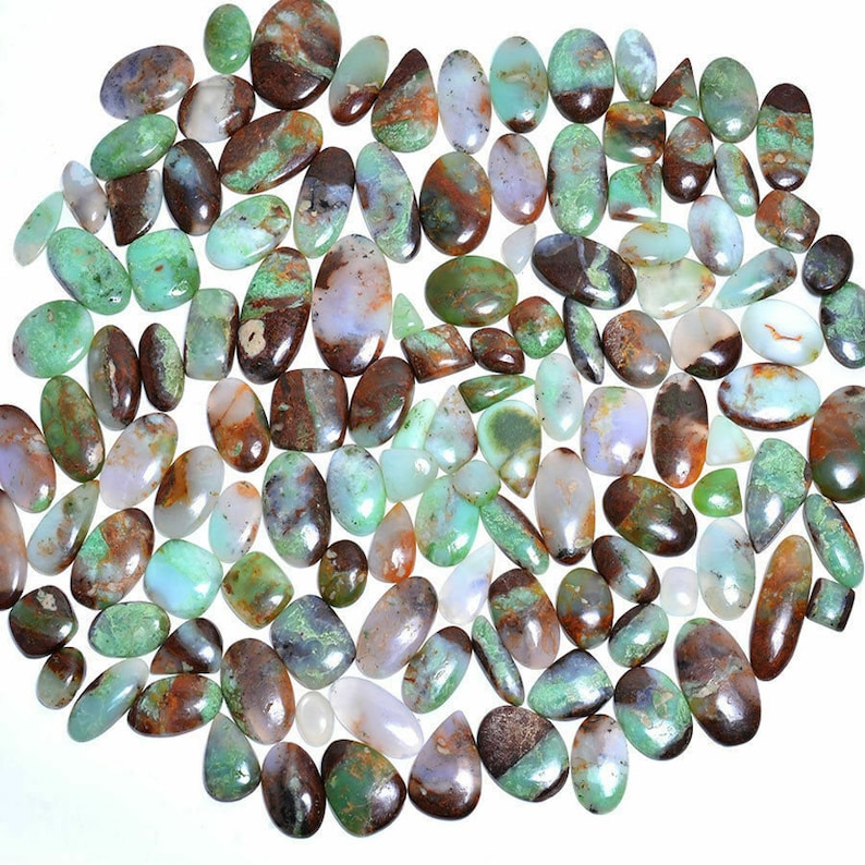One Side Flat Natural Bio Chrysoprase cabochon Lot jewelry gemstone AAA Quality Semi Precious Hand Made hand polished Gemstone Loose Lot