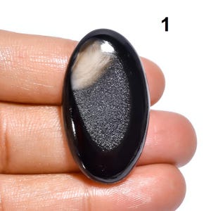 Black Onyx Druzy Gemstone- Onyx Loose Stone- Smooth Polished Cab, Healing Crystal , Mix Shape Cabochon Flat Back.
