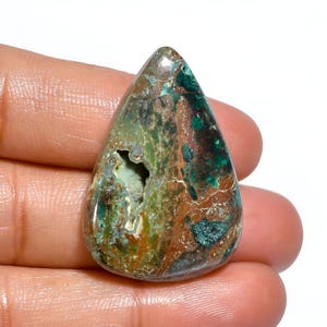 Australische Malachit-Edelsteinmalachitkristalle Malachit Cabochon Healing Crystals Größe 34x24x6mm Malachit Edelsteine - grüner Malachit