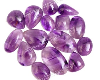 400 CT. di 4 lotti di ametista naturale stellata, ametista verde, ametista Chevron, ametista Trapiche gemma sciolta 100CT. Ciascuna x4= 400CT. Totale