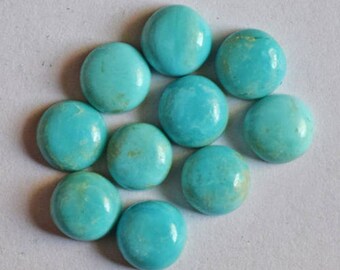 Natural Arizona turquoise Round mm cabochon gemstone Flat back, AAA Quality handmade 5x5 mm To 15x15 mm gemstone, semi precious gemstone MM