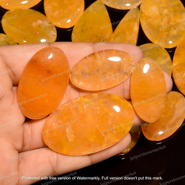 Natural Orange Aventurine Cabochon, Aventurine Palm Stone, Orange Avneturine Crystal, Healing Stones, Bulk Gemstones, Size 20MM To 40MM