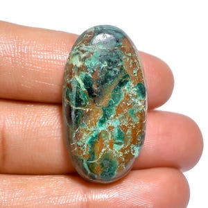 Australischer Malachit-Stein, Cabochon mit flacher Rückseite, AAA-Malachit-Lose, flache Rückseite, Handpolitur-Stein Grüner Malachit-Stein 33x18x7mm