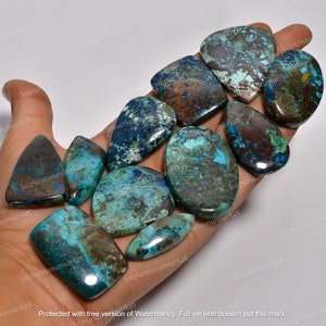 Chrysocolla Azurite Crystal Bulk Lot Hand Polished Wholesale Loose Gemstone For Making Handmade Jewellery |  Sizes 20MM To 40MM