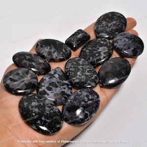 Indigo Gabbro Crystal / Merlinite Cabochon / Natural Loose Gemstones / Mix Lot / Size 20MM to 40MM