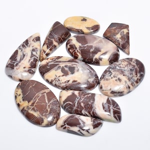 Wholesale Lot of Coconut Jasper Cabochon, Bulk Gemstone Lot With Different Shapes Used For Jewelry Making Supply Tool, Loose Stone