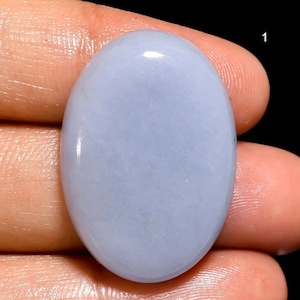 Angelite Cabochon Gemstone, Oval Cabochon Angelite Stone, Blue Angelite Loose Stone, Mix Shape Stones For Jewelry, Pocket Stone.