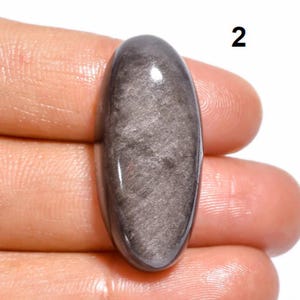 Natural Silver Sheen Obsidian Cabochon- AAA Quality Gemstones For Making Jewelry- Silver Fire Stone For Jewelry- Polished Wholesale Stones.