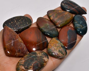 Natural Bloodstone Cabochon | Tumbled Pebble | Polished Pebble | Willpower | Can Be Drilled | Choose Size | Size 20-40MM