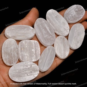 Selenite Druzy Cabochon-  Wholesale  Selenite flatback cabochon lot, Selenite Bulk loose Stone For Makimg Jewelry, Size 20MM To 40MM