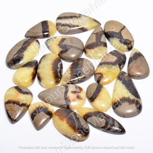 Aaa + Calidad top lotes de pulido hecho a mano Cabujón natural SEPTARIAN Piedra preciosa espalda plana Lotes, piedra preciosa de joyería, piedra preciosa semipreciosa iam-01