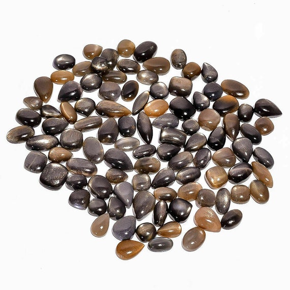 Natural Rainbow Lattice Sunstone Cabochon – AAA+ Top Quality Flatback Polished Gemstone for Jewelry Making, Handmade Loose Stone Lot