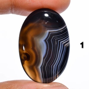 Natural Black Banded Agate Cabochon, Loose Gemstone, Healing Crystal, Banded Agate Cabochon, Agate jewelry, Black Agate Crystal, Mix shape