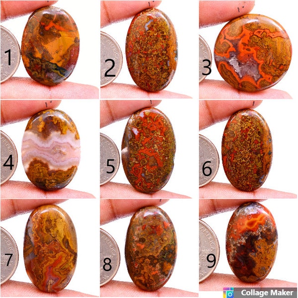 Aaa+ Quality Top Natural handmade polish MOROCCAN SEAM AGATE cabochon gemstone, jewelry gemstone,semi precious gemstone jmk-1731-1739