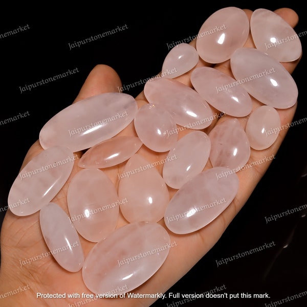 Natural Rose Quartz Cabochon - Pink Rose Quartz Crystal - Rose Quartz Stone - Heart Chakra Crystal - Rose Quartz Bulk - Size 20mm to 40mm