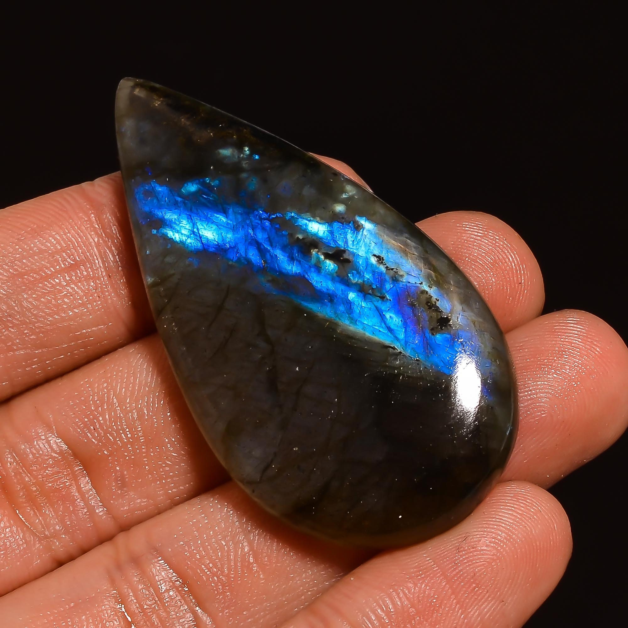 Supreme Top Grade Quality 100/% Natural Labradorite Pear Shape Cabochon Loose Gemstone For Making Jewelry 30 Ct 24X18X8 mm JMK-5996