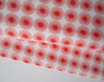 6,40 €//m 50cm STOFF BAUMWOLLE Dekostoff Rosette geometrische Muster rosa