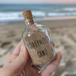 Honeymoon Sand Bottle - Bottles For Wedding Sand - Honeymoon Keepsake Jar - Glass Wedding Gift Keepsake - Empty Bottle Destination Wedding