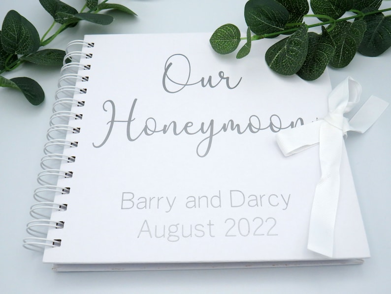 Our Honeymoon Photo Album Personalised Honeymoon Scrapbook Etsy